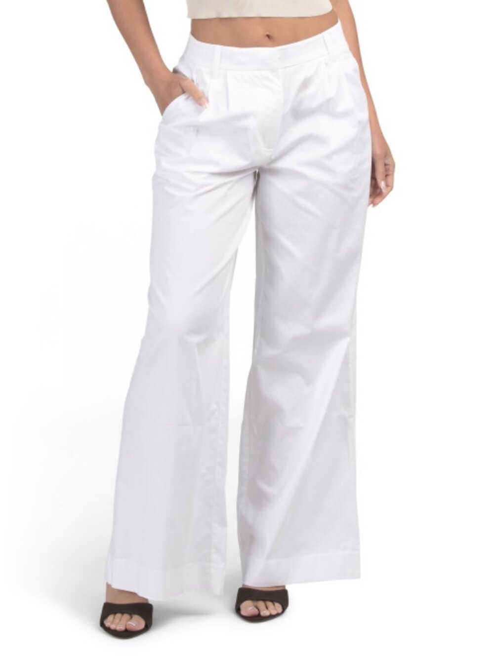 Joe's THE BRODY TROUSER MID-LOW RISE WIDE LEG Pants 0 White